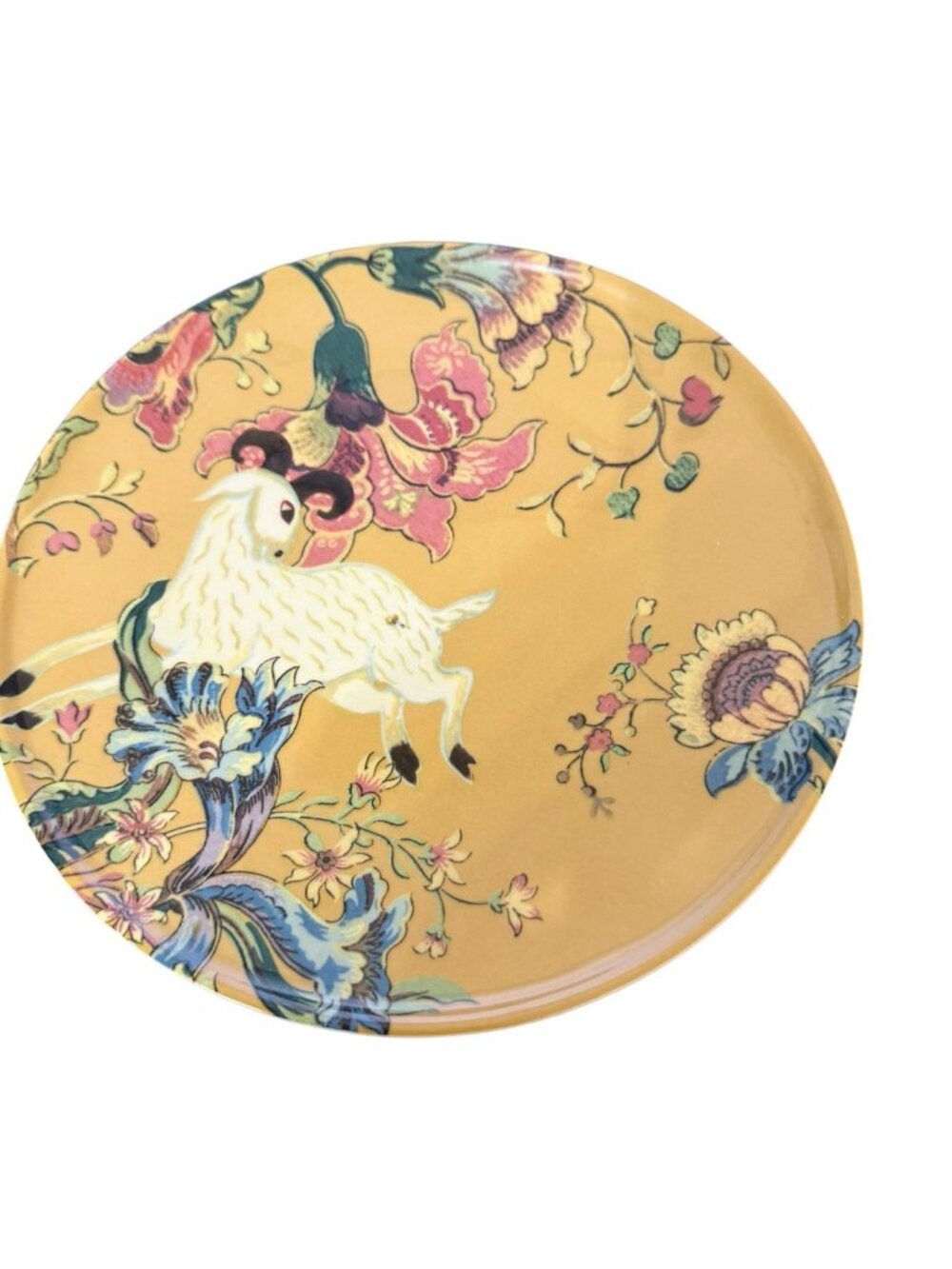Anthropology House of Hackney 8.25" Goat Floral Decorative Salad Dessert Plate